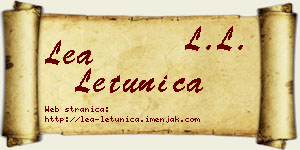 Lea Letunica vizit kartica
